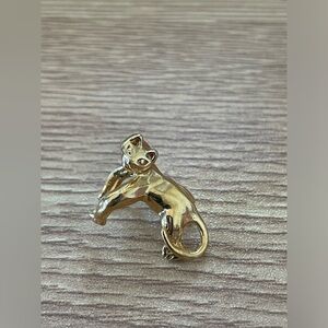 VINTAGE EAR HUGGER Gold plated Cat Cuff